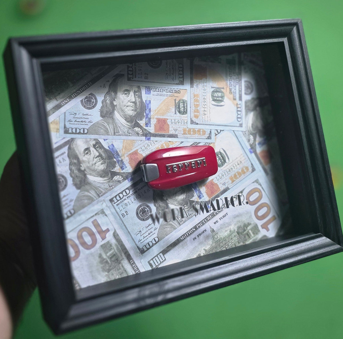 WORK SMARTER - Ferrari Key & Money Frame | Flat Edition