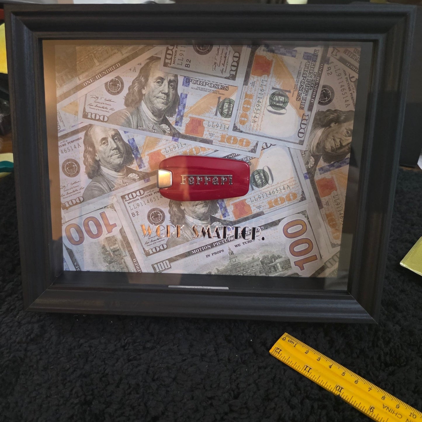 WORK SMARTER - Ferrari Key & Money Frame | Flat Edition