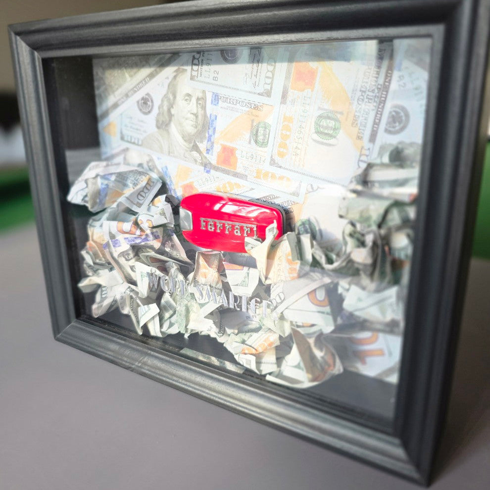 WORK SMARTER - Ferrari Key & Money Frame