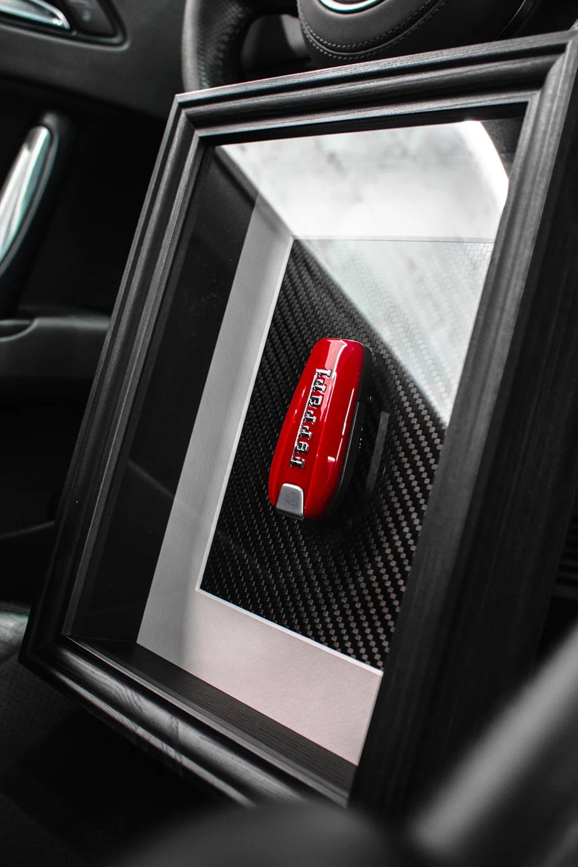 THE FERRARI RED KEY - CARBON FIBER