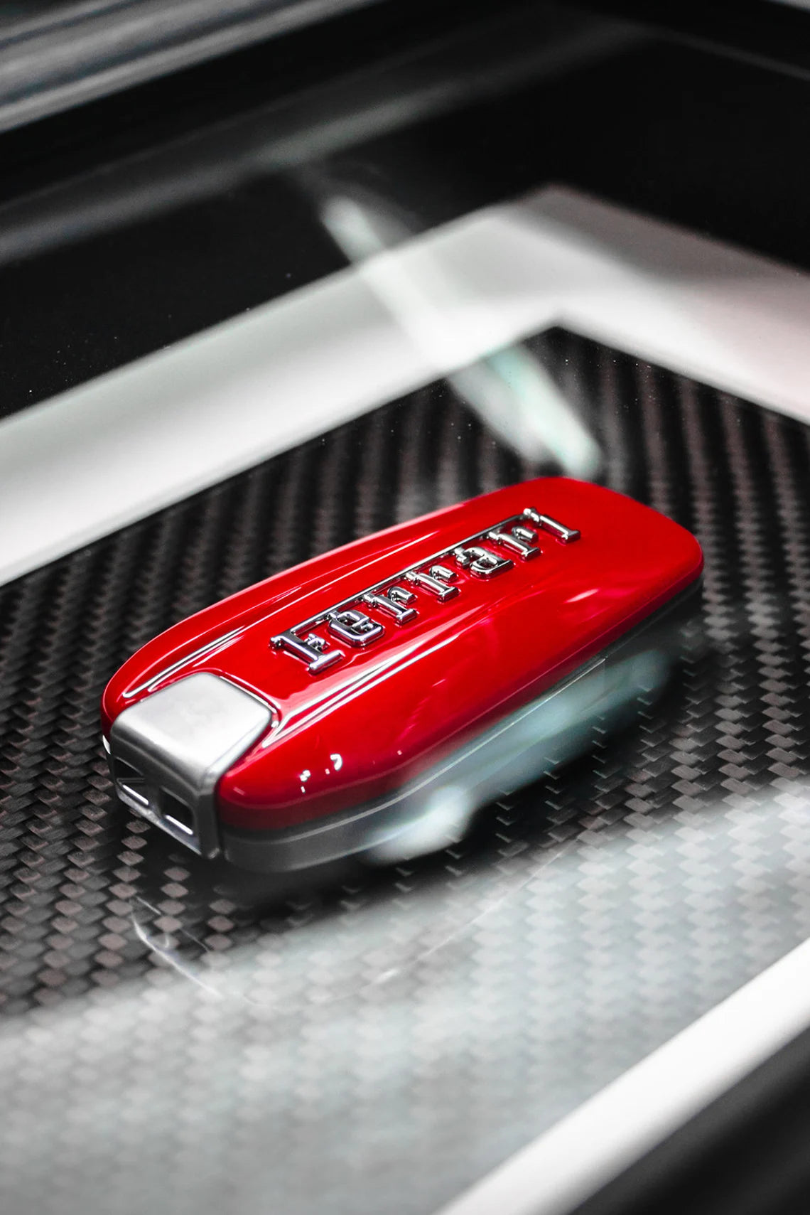 THE FERRARI RED KEY - CARBON FIBER