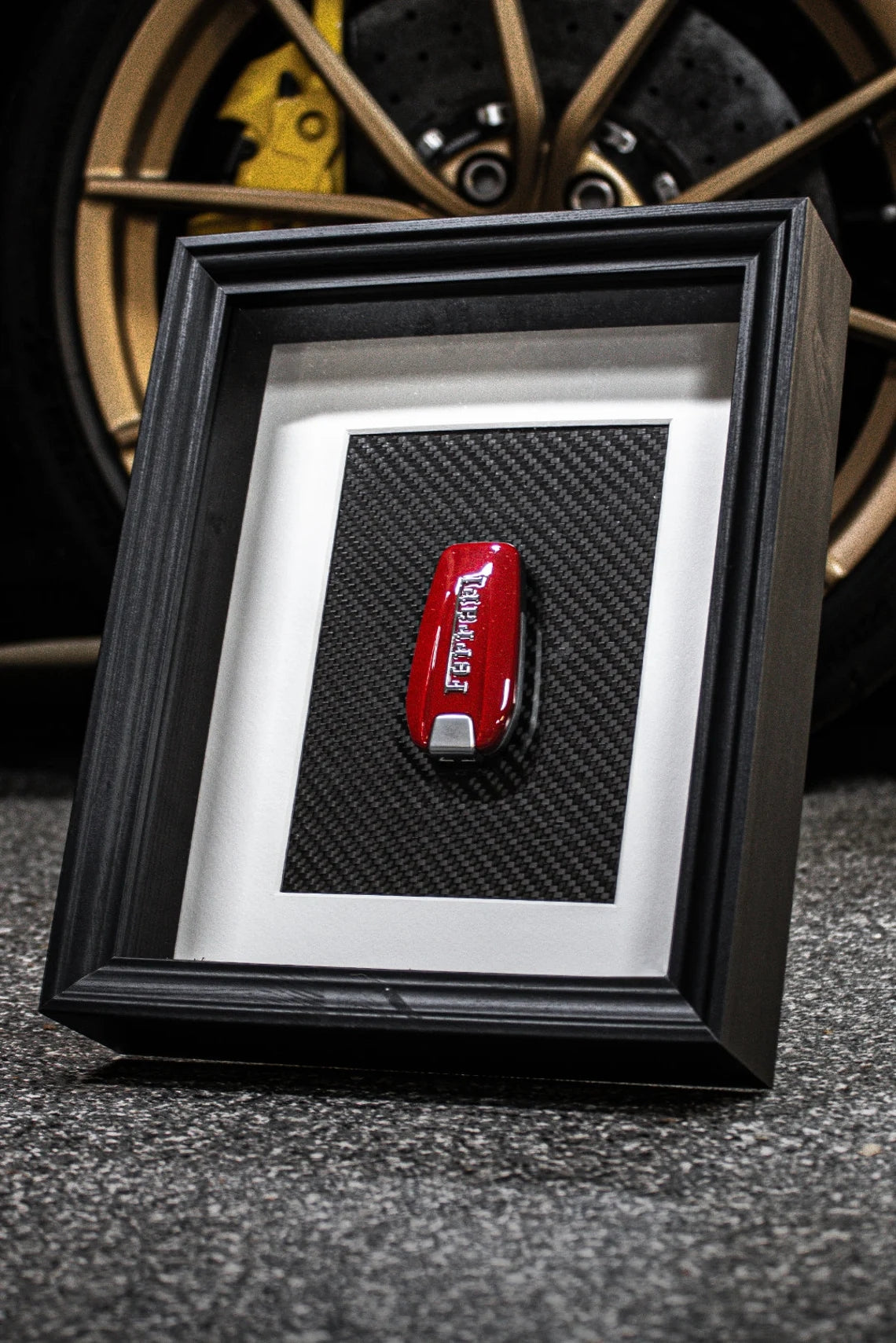THE FERRARI RED KEY - CARBON FIBER