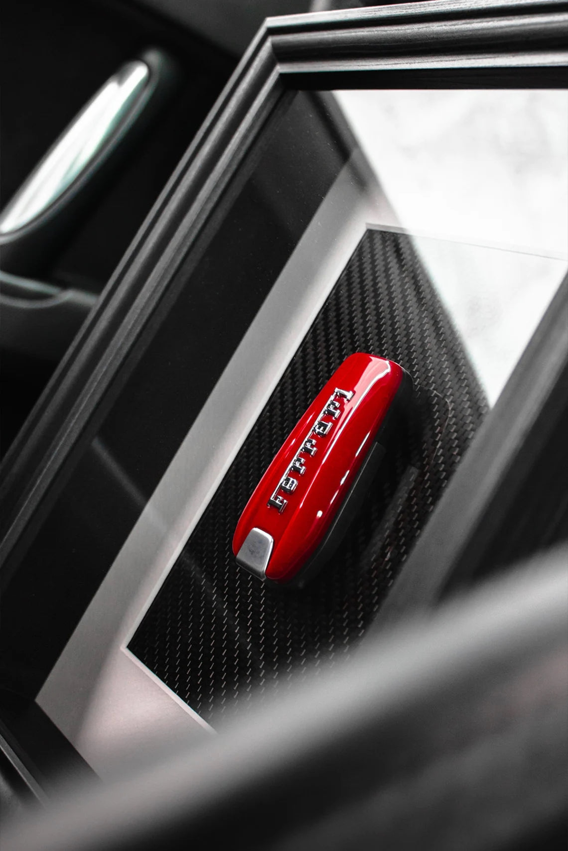 THE FERRARI RED KEY - CARBON FIBER