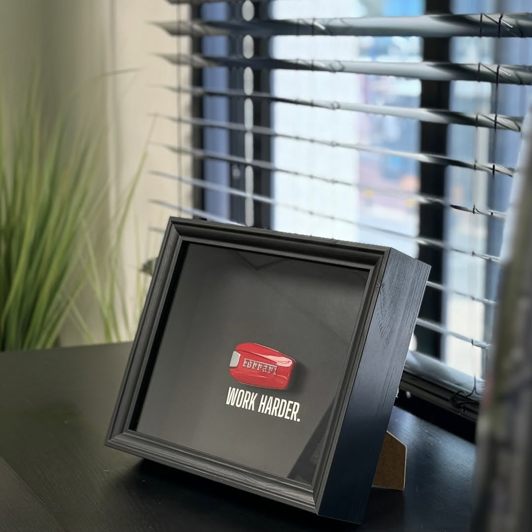 WORK HARDER - Black Ferrari Key Frame