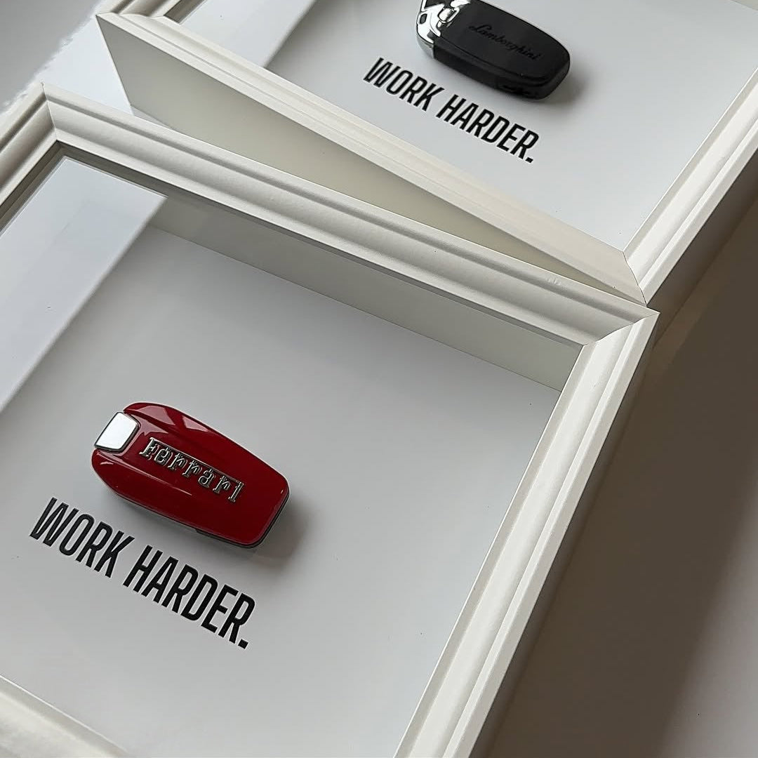 WORK HARDER - White Ferrari Key Frame