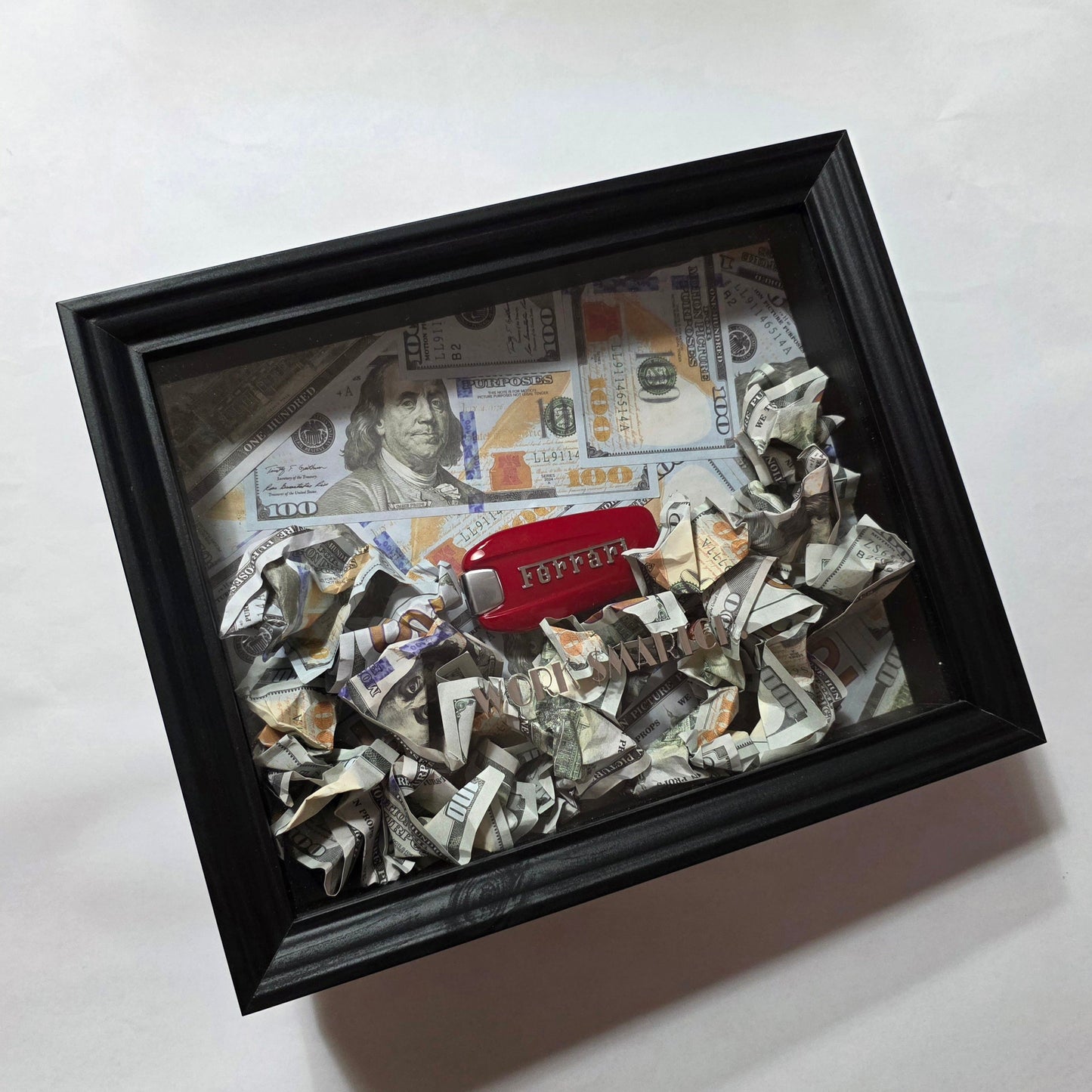 WORK SMARTER - Ferrari Key & Money Frame
